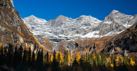 mountain landscape with snow