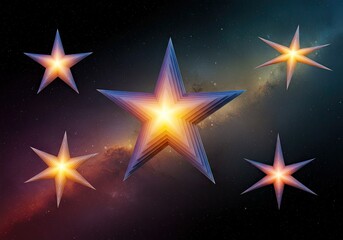 Stunning cosmic stars shining brightly against a vibrant galactic backdrop, perfect for adding a touch of magic and wonder to your next project