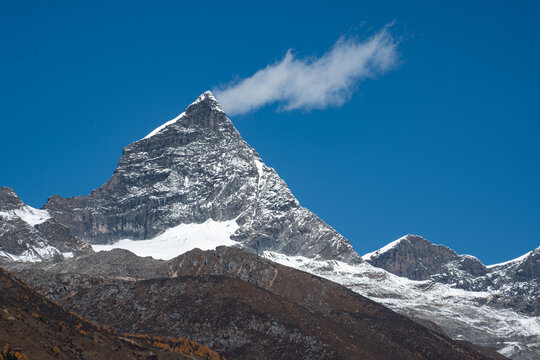 snow covered mountains