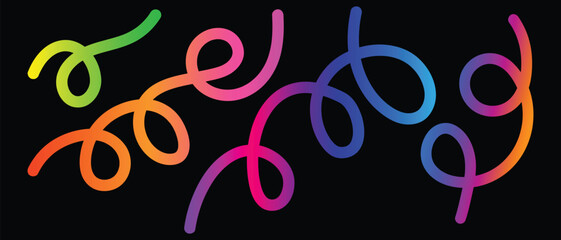 Colorful gradient swirls vibrant abstract art background design