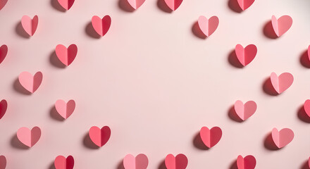 background of pink hearts