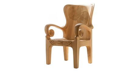 Wooden chair with carved details