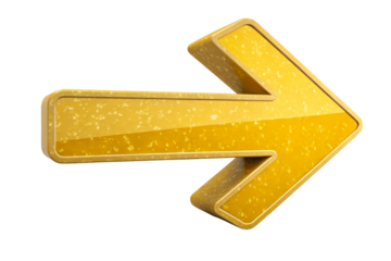 Golden Arrow Symbol Pointing Right