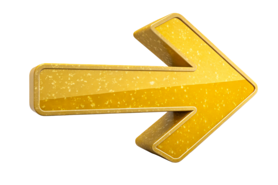Golden Arrow Symbol Pointing Right