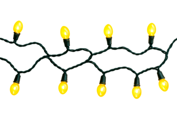 String of Yellow Christmas Lights