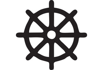 Buddhism icon on white background. Buddhism religion Religious Symbol. T shirt or cap print design.