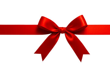 Fototapeta premium Satin Ribbon Bow on White Surface