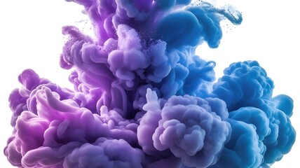 purple and blue cloud explosion with background