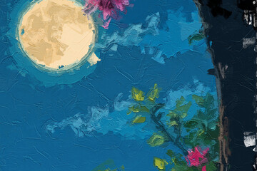 Various oil paintings, flowers, tulips, chrysanthemums, village houses, lakes, forests, figures, lotus flowers, lotus leaves, flying birds