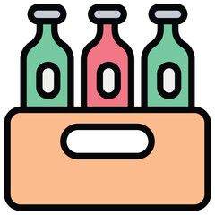 Bottle Rack Vector Icon Stock Illustration