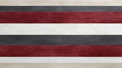 Fototapeta premium Elegant striped fabric with deep red, gray, and neutral hues