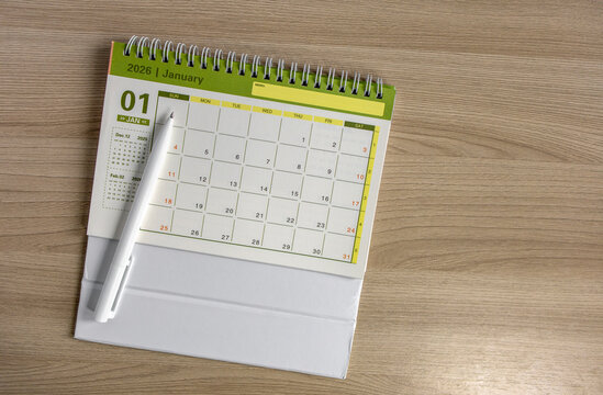 Hello, January. The planning calendar for January 2026 is on the desktop.