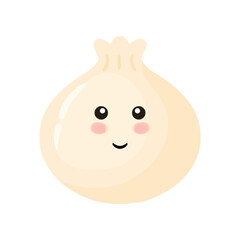 Dim sum or dumpling in cute doodle vector illustration