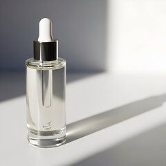 Minimalist Cosmetic Skincare Serum Dropper Bottle Product Mockup