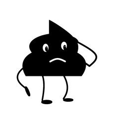 constipation problem health issue poop looking sad concept to illustrate unhealthy bowel movement silhouette.eps