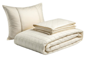 Cream Quilted Bedding Ensemble