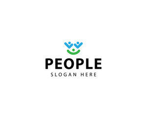 People Check Logo icon design for business success, human good service graphic symbol and health check logo element