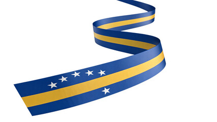Bosnia and herzegovina flag ribbon waving isolated on transparent background