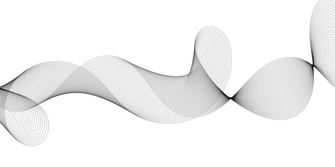 Abstract black wavy line art that showcases movement and flow, perfect for modern design concepts. 