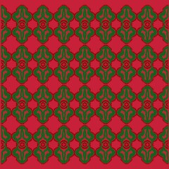 Seamless abstract pattern of scribbled Christmas tree motifs in shades of green and gold on a clean white background. Excellent for modern holiday textiles, digital paper, or artistic backgrounds.