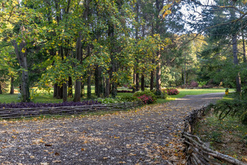 Autumn landscapes in the Varna Botanical Garden (Bulgaria)
