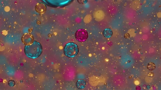 Iridescent Liquid Particle Loop &mdash; Seameless Motion Background, 4K