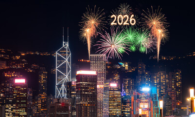 Creative Hong Kong 2026 new year firework show