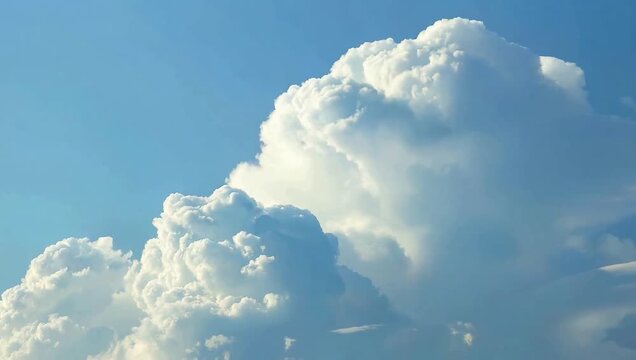 White cloud in blue sky