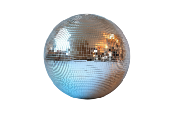 Shiny Disco Ball Reflection Party Celebration Light Sphere Retro Vintage Dance Night Entertainment