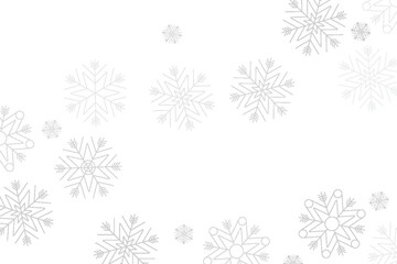 Fototapeta premium Elegant snowflake background delicate winter design with subtle gray snowflakes perfect for seasonal cards and festive web designs EPS vector