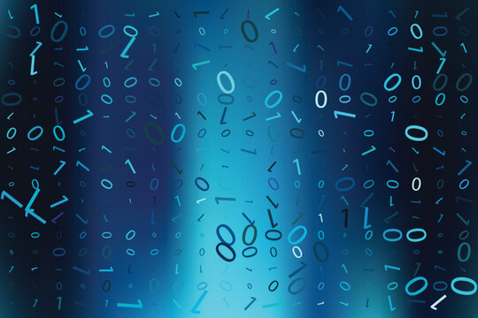 Abstract digital background with binary code falling numbers in matrix style perfect for technology and data concepts EPS vector