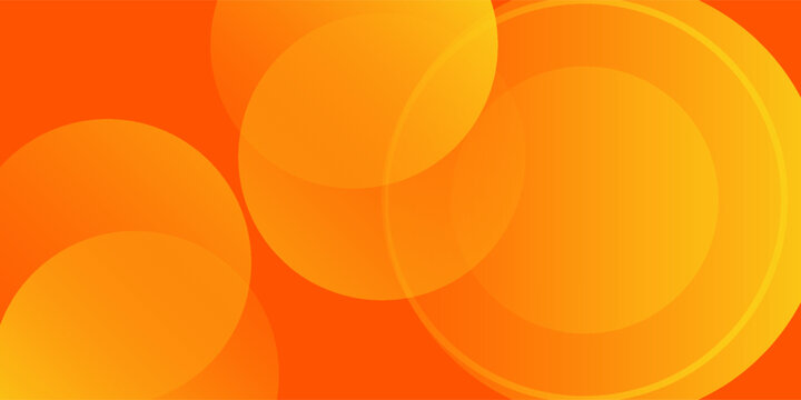 Abstract orange background with circles. Vector illustration