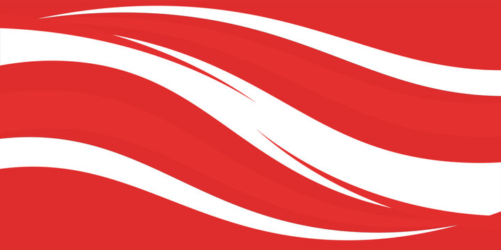 Modern Red Wave on White Background Simple curve background for business with space for text
