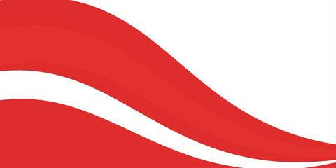 Modern Red Wave on White Background Simple curve background for business with space for text