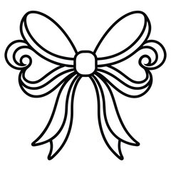 Realistic Red Ribbon Bow &ndash; Gift Decoration Isolated, празднич Gift Wrap Element for Celebration and Holiday Design,