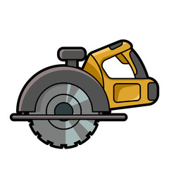 Circular Saw Power Tool Illustration