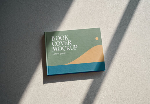 Mockup Of Customized Horizontal Book Cover