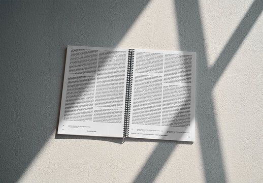 Mockup Of Customized Open Spiral Bound Book