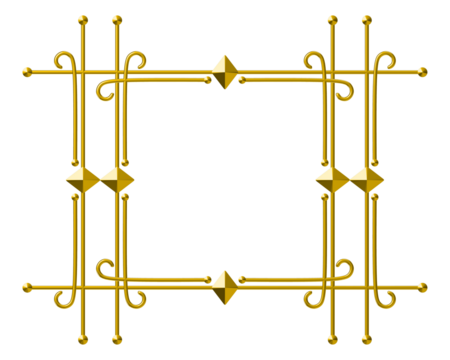 gold frame with a frame
