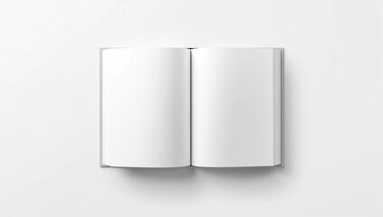 Empty sketchbook, book, notebook template on gray background