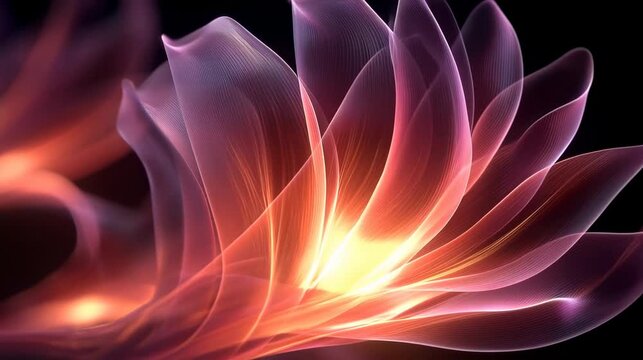 Flowing abstract texture with fiery orange and red tones, glowing with energy and motion