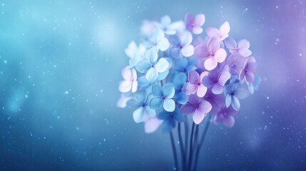 A serene bouquet of pastel-hued flowers against a soft, dreamy background, evoking calmness and beauty.