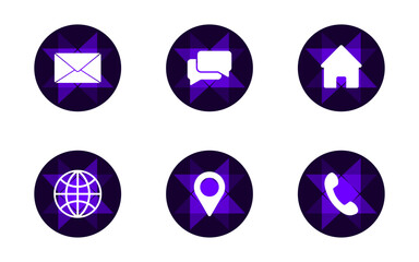 Business Card Icon illustration pack on transparent background