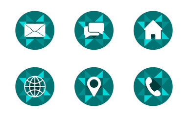 Business Card Icon illustration pack on transparent background