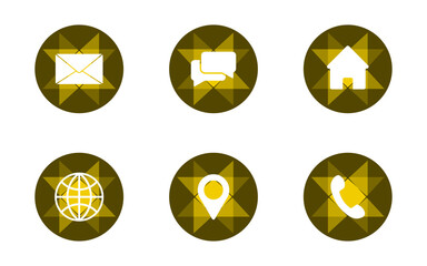 Business Card Icon illustration pack on transparent background