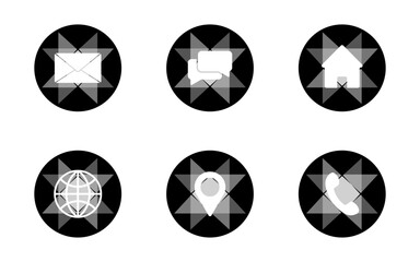 Business Card Icon illustration pack on transparent background