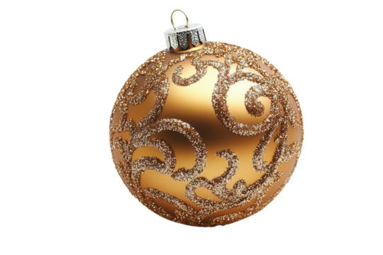 Golden Christmas ornament sparkle decoration tree ornaments holiday season festive celebration