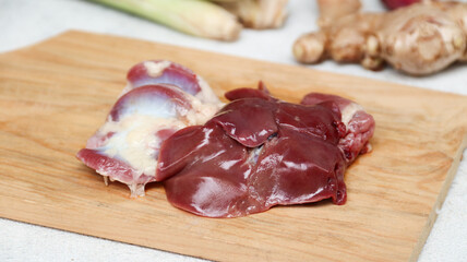 Raw chicken liver for cooking	
