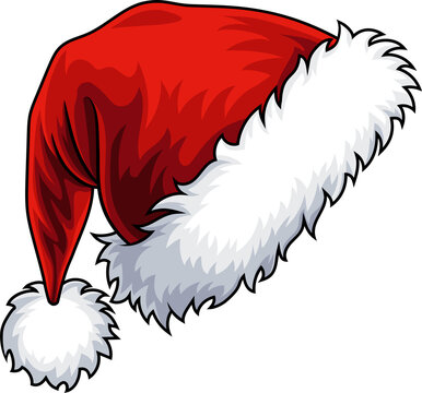 A Santa Claus or father Christmas hat cartoon design element