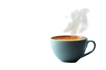 Morning Aroma Steaming Cup of Coffee Warmth and Comfort Black Background Caffeine Dark Hot Drink